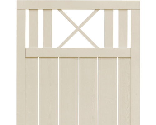 Holzzaun mit Kreuzmuster