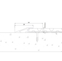 Skizze eines Übergangsprofils mit Maßangaben