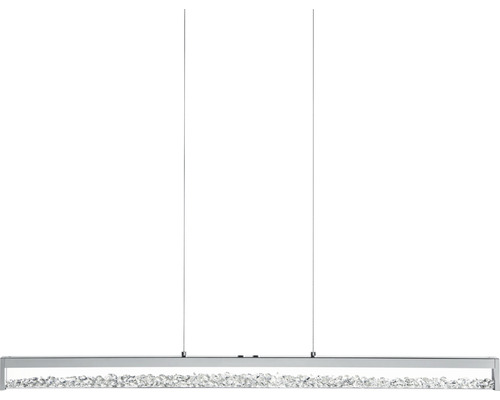 Rechteckige Hängeleuchte mit Kristallen