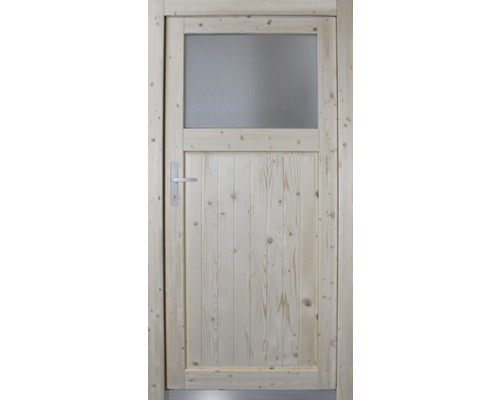Holzrahmentür mit Glaseinsatz für Gartenhaus oder Schuppen