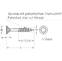 JD Plus Universalschraube Senkkopf m. I-Stern 4,5x50 mm galv. verzinkt 500 Stück