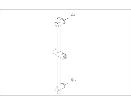 Brausestange mit Befestigungsmaterial