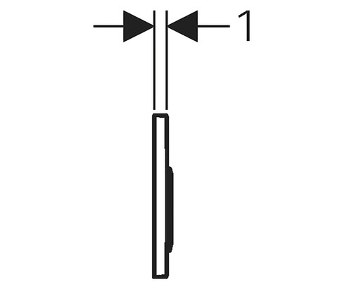 Detailzeichnung eines Bauelements mit Maßangabe