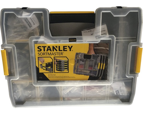 Stanley Sortmaster Werkzeugkoffer mit Fächern zur Aufbewahrung von Werkzeugen und Zubehör