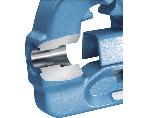 Rohrspannstock mit eingespanntem Rohr