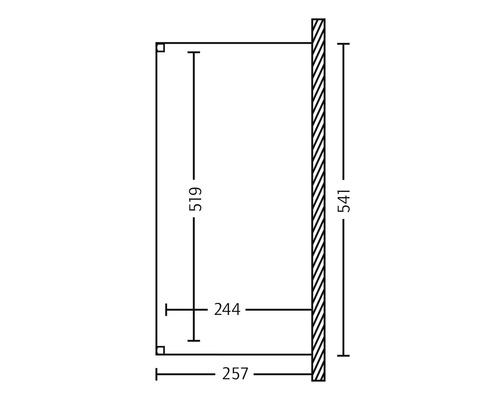 Technische Zeichnung mit Maßangaben
