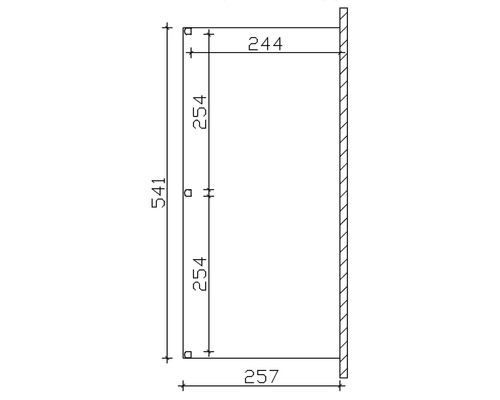 Technische Zeichnung mit Maßangaben