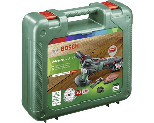 Bosch AdvancedMulti 18 Akku-Multifunktionswerkzeug im Werkzeugkoffer