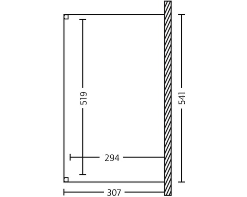 Technische Zeichnung mit Maßangaben