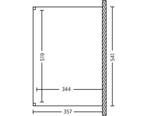 Technische Zeichnung mit Maßangaben