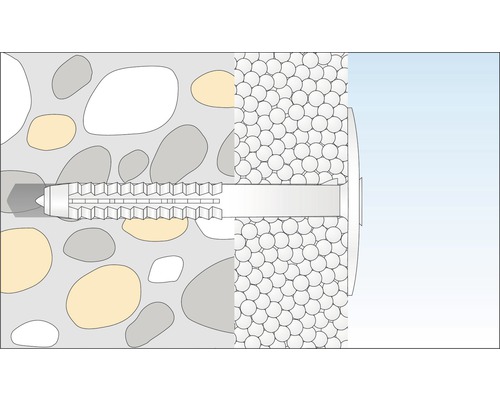 Befestigungselement in verschiedenen Wandmaterialien