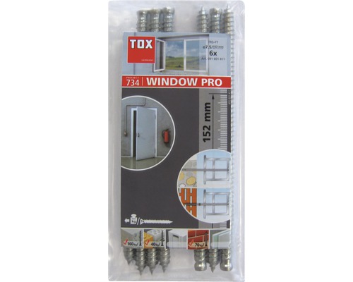 TOX Window Pro Schraubenpackung, 6 Stück