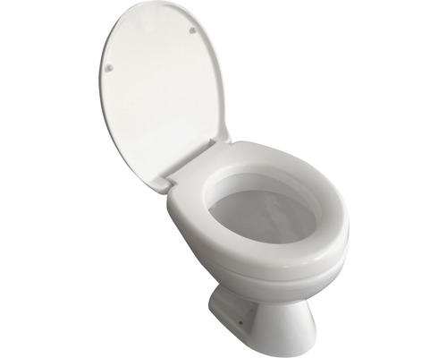 Standtoilette mit offenem Toilettendeckel