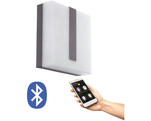 Quadratische Wandleuchte mit Bluetooth-Steuerung und Smartphone-App