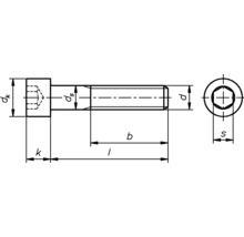 Zylinderkopfschraube Zollgewinde 1/2"x1 1/4" (ähnl. DIN 912) galv. verzinkt, 25 Stück-thumb-1
