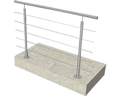 Geländerpfosten mit Drahtseilfüllung für den Außenbereich