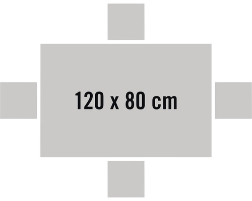 Tischplatte mit den Maßen 120 x 80 cm