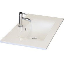 Badmöbel-Set Sanox Seville BxHxT 101 x 170 x 46 cm Frontfarbe weiß hochglanz mit Waschtisch Keramik weiß und Waschtischunterschrank Waschtisch Spiegel mit LED-Beleuchtung-thumb-1