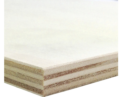 Nahaufnahme einer Furniersperrholzplatte.