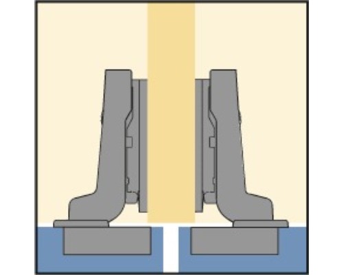 Montage einer Möbeltürscharniers
