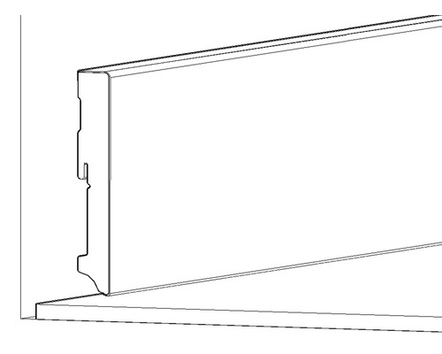 Sockelleiste zur Wandmontage