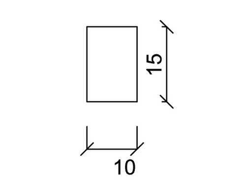 Abmessungen: 10 mal 15