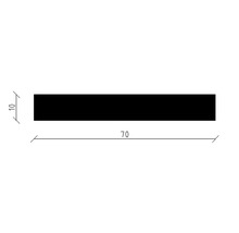 Illustration einer Leiste mit den Maßen 10 mal 70 Millimeter