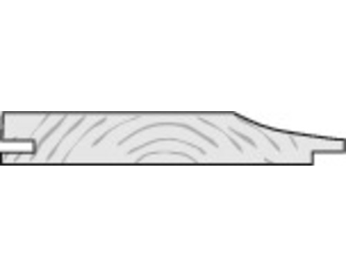 Profil eines Holzpaneels mit Nut und Feder