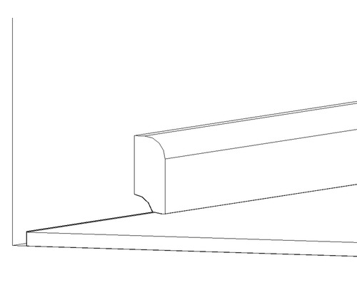 Sockelleiste aus Holz an einer Wand