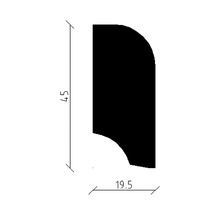 Sockelleiste SF381 Kiefer roh 19,5 x 45 x 2400 mm-thumb-1