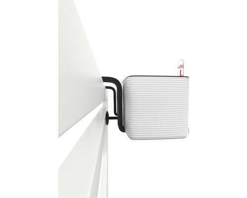 Blumenkasten mit Halterung zur Befestigung an einem Balkon