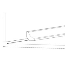 Illustration einer Sockelleiste an einer Wand.