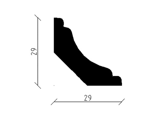 Profilleiste mit Abmessungen 29 x 29