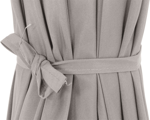 Grauer Sonnenschirmbezug mit Stoffband