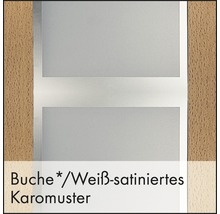 Buchdekor mit weiß satiniertem Karomuster