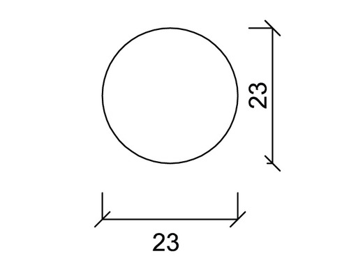 Kreis mit Maßangabe 23