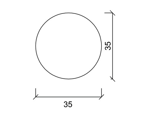 Kreis mit Maßangabe 35