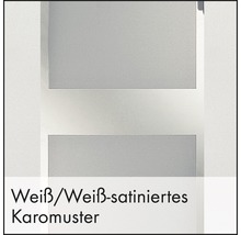 Weißes Karomuster, weiß satiniert