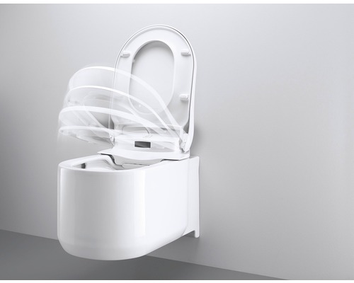 Wand-Tiefspülklosett mit Absenkautomatik