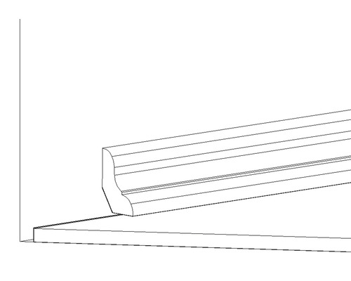 Illustration einer Fußleiste an einer Wand