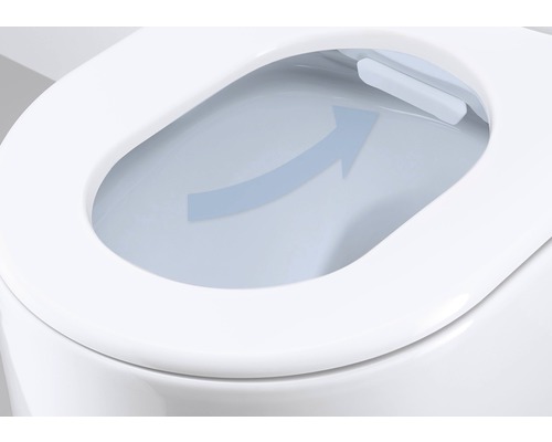 Nahaufnahme einer Toilette mit Spülfunktion