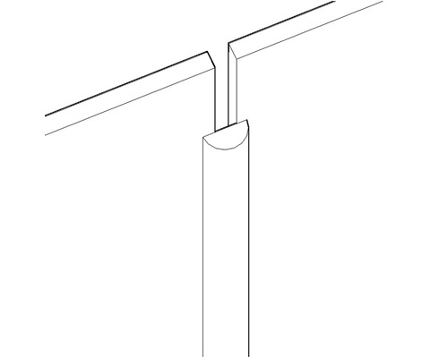 Illustration einer Sockelleiste mit Ecke