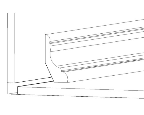 Illustration einer Zierleiste an einer Wand