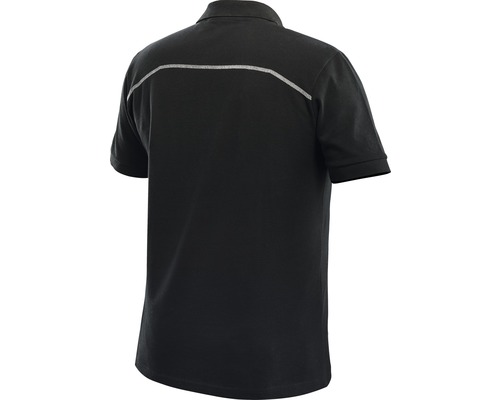Schwarzes Poloshirt mit Reflektorstreifen