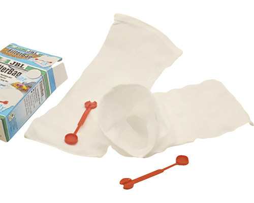 JBL Filterbeutel mit Verschlussclips und Verpackung