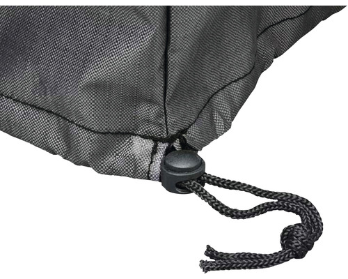 Detail einer Schutzhülle mit Kordelzug