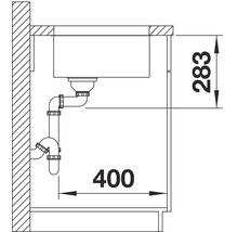Spüle Blanco SUPRA 340-U 370 x 430 mm edelstahl bürstfinish 518199