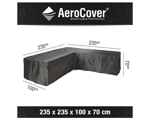 Abdeckung für Ecklounge mit den Maßen 235 x 235 x 100 x 70 Zentimeter