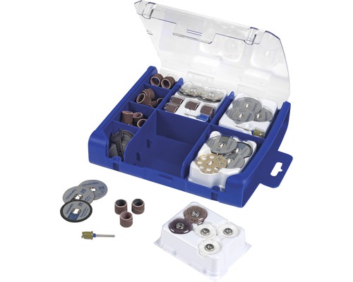 Dremel Zubehör Set mit Schleifbändern und Trennscheiben in Aufbewahrungsbox