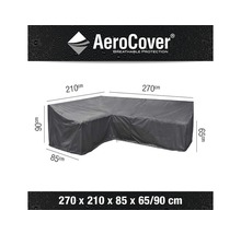 Schutzhülle für Eck- Loungeset 270x210 L-Form links